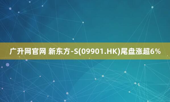 广升网官网 新东方-S(09901.HK)尾盘涨超6%