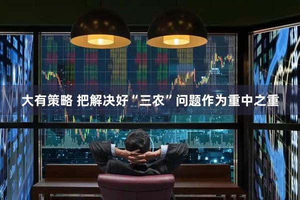 大有策略 把解决好“三农”问题作为重中之重
